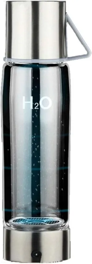 Water Purifiers, 550Ml Hydrogen Water Generator Ionizer Alkaline Water Maker Tritan Plastic Portable USB Rechargeable Mode 3 Mins High Concentration Discharge Ozone and Chlorine,Clear