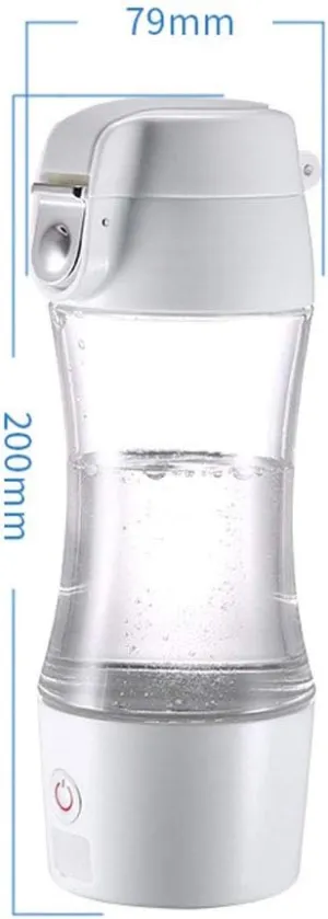 Water Purifiers, Alkaline Hydrogen Water Bottle Alkaline Water Filter Ionizer Portable Mode 3 Mins Rapidly Generate 1000Ppb High Concentration Discharge Ozone and Chlorine 300Ml,Blue