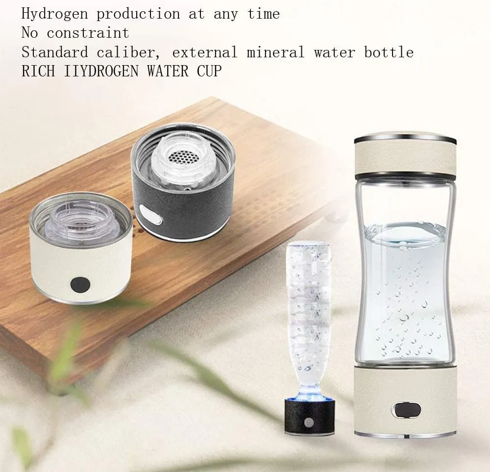Water Purifiers, Hydrogen Water Bottle Machine Ionizer Portable Water Bottle with Filter Hydrogen Water Generator Maker Make Hydrogen Content Up to 900-1600 PPB Anti-Aging Anti-Oxidation Kettle 400M
