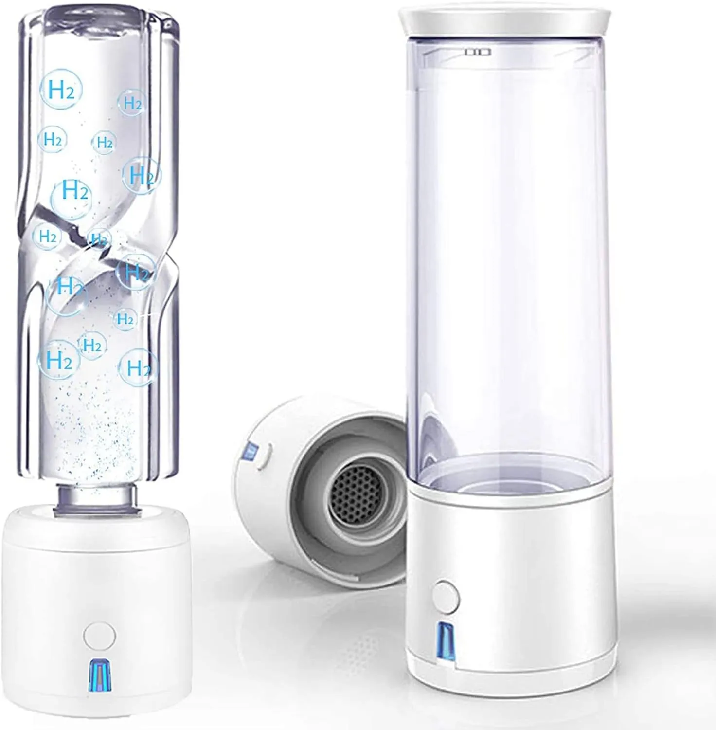 Water Purifiers, Hydrogen Water Bottle Portable Hydrogen Rich Water Generator Lonizer USB Rechargeable H2 Water Electrolysis Energy Cup SPE/PEM Membrane 3-Mins Make Hydrogen Content Up to 1000-1300