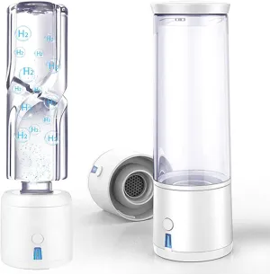 Water Purifiers, Hydrogen Water Bottle Portable Hydrogen Rich Water Generator Lonizer USB Rechargeable H2 Water Electrolysis Energy Cup SPE/PEM Membrane 3-Mins Make Hydrogen Content Up to 1000-1300