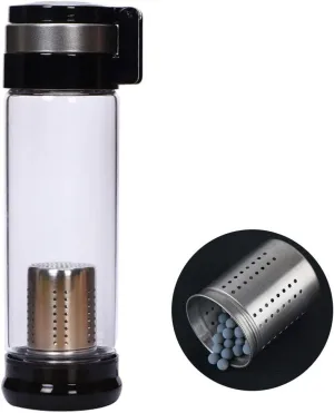 Water Purifiers, Hydrogen Water Bottle Water Purifier Alkaline Hydrogen Rich Water Ionizer Portable Hydrogen Water Generator Glass Bottle Anti-Aging Anti-Oxidation Machine 420Ml
