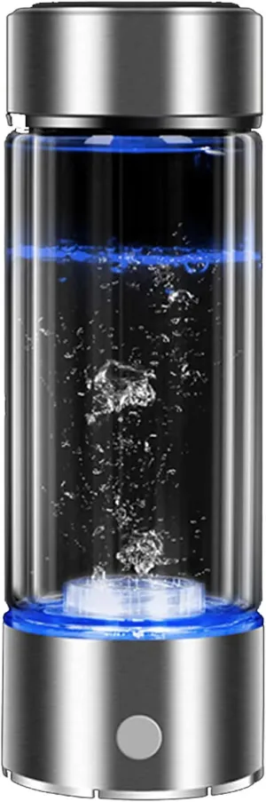 Water Purifiers, Portable Hydrogen Rich Water Bottle Hydrogen Water Generator Maker with Glass Bottle and Inhaler Adapter SPE PEM Technology Water Ionizer Make Hydrogen Content Up to 1300-1600 PPB,S