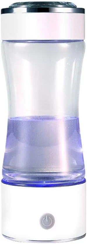 Water Purifiers, Portable Hydrogen Water Bottle Alkaline Sport Water Bottle Mode 3 Mins Make Hydrogen Content Up to 1600 PPB SPE Technology Water Ionizer Maker Discharge Chlorine and Ozone with Adap