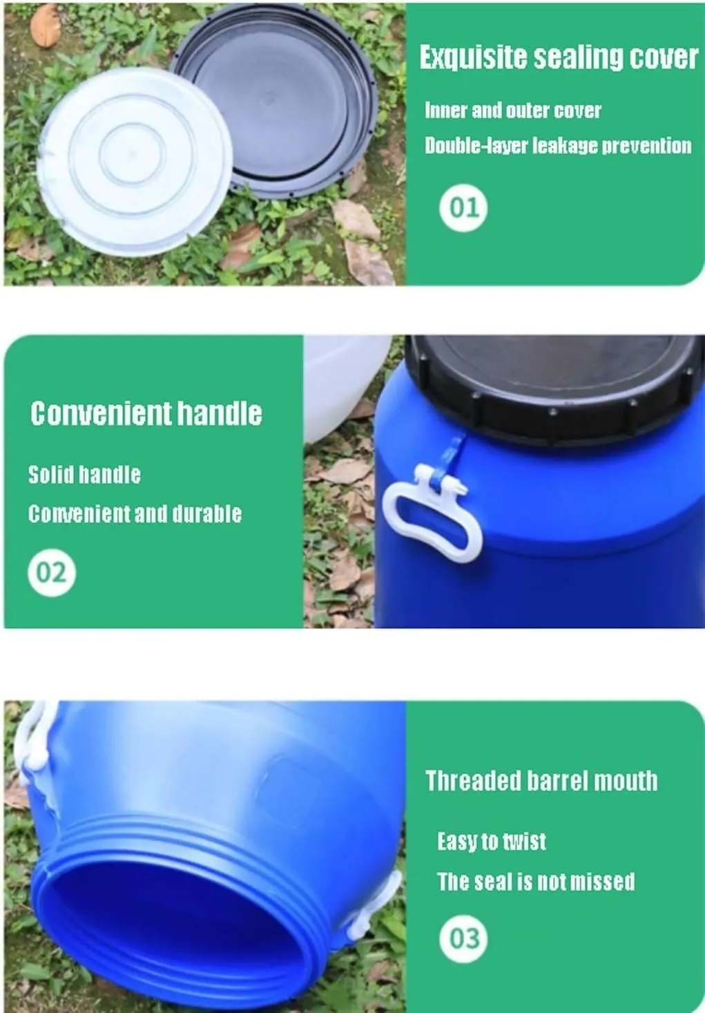 Water Tank 20L/30L/50L/60L Water Bucket,Household Water Storage,Outdoor Food Grade Plastic Water Tank,Large Circular Camp Water Tank