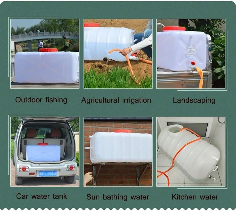 Water Tank Water Storage Containers for Emergency and Camping with Handle Outdoor Portable Food Grade Plastic Car Water Tank for Travel Outdoor （25L/50L/75L/110L/200L/150L） (Size : 50l)