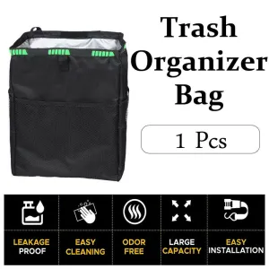 Waterproof Car Trash Bag Litter Can Garbage Waste Bin Seat Organizer Storage Box