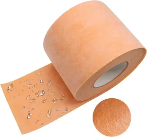 Waterproof Membrane Shower Membrane, 5Inch X 100Ft 20Mils Thickness Waterproof Membrane for Shower for Tile Flooring PE Fabric Sauna Bathroom Walls Tile Underlayment O-097