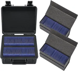 Waterproof Toploader Storage Boxes for 3" x 4" 35PT Rigid Card Holder, Trading Card Case Set Hold 570 Toploaders Totally, Fit Sport Card with ONE Touch Magnetic Card Holder