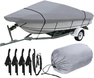 Waterproof Yacht Boat Cover Outdoor Protection 600D Anti-Smashing Tear-Proof Sunshade Anti-UV Boat Cover(420x270cm)
