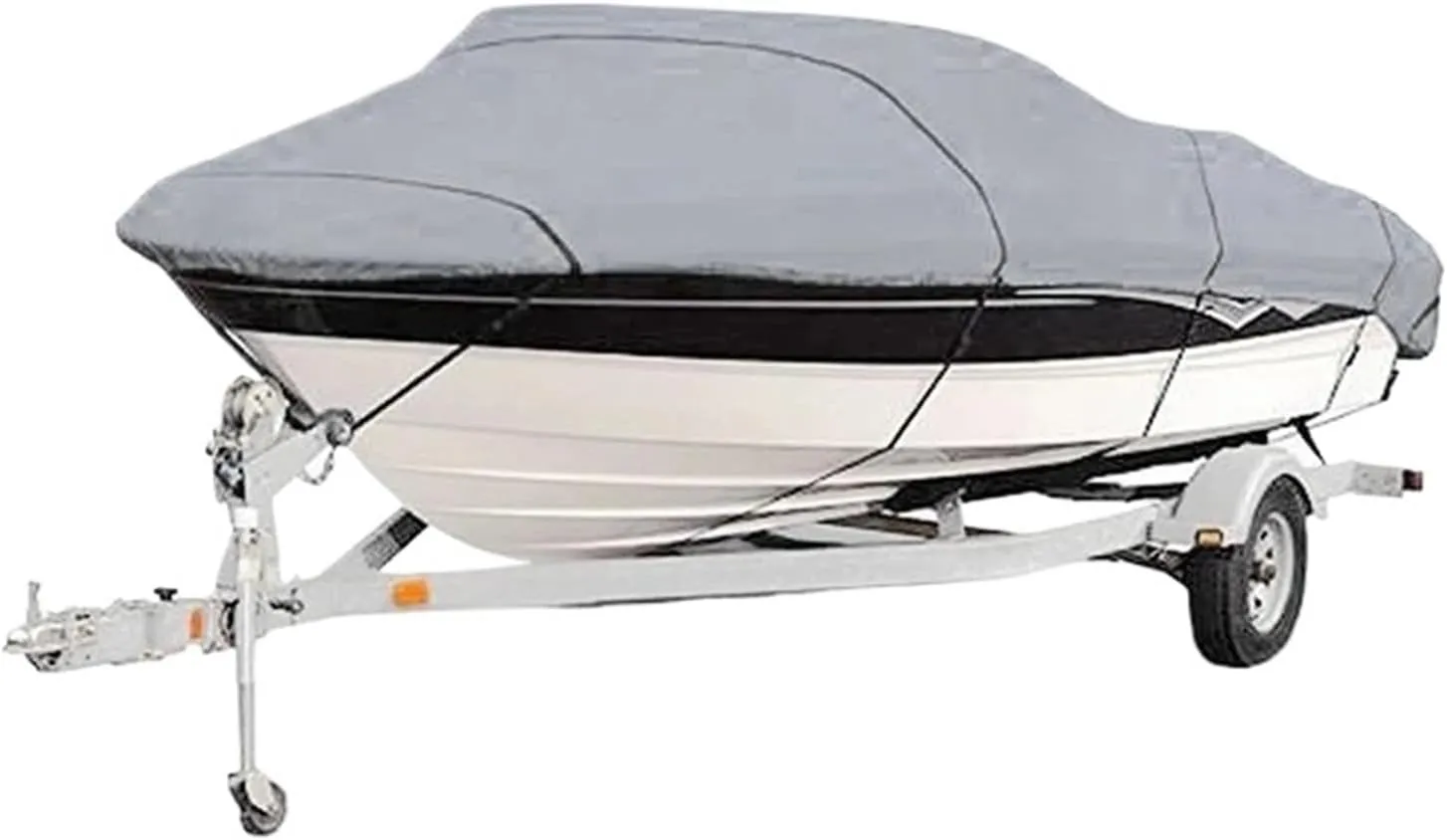 Waterproof Yacht Cover 11–22ft – 300D Anti-Tear with Silver Reflective Coating for Boats(17-19FT)