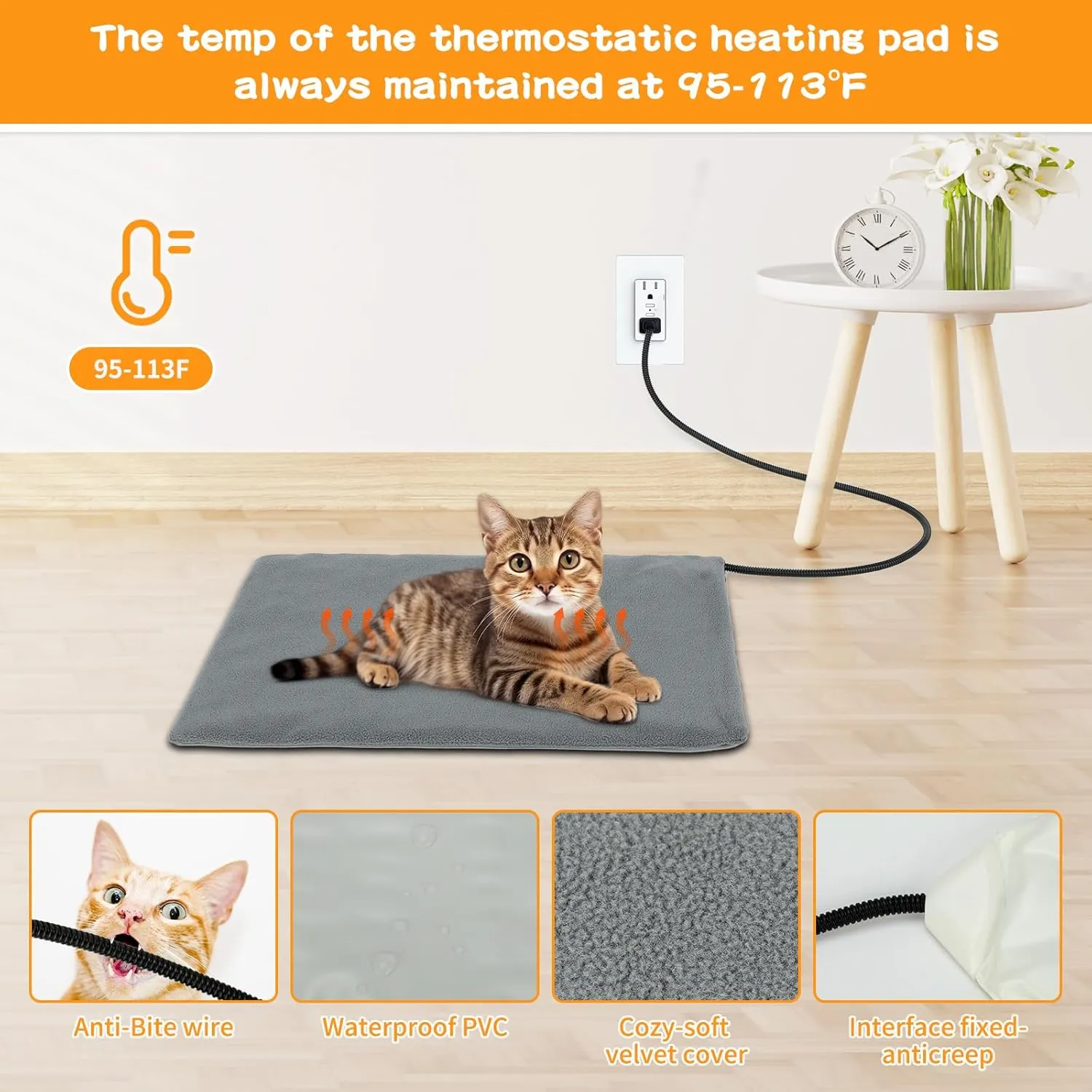 Weatherproof Heated Cat Houses, Insulated and Waterproof Feral Cat Shelter, Extra-Wide Kitty House with Heating Pad for Winter, Cozy Outdoor Cat Bed for Ferals, Strays, and Indoor Barn Cats