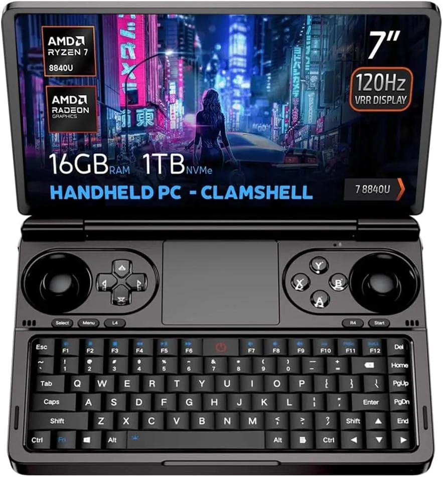 WEELIAO GPD Win Mini 2025 Handheld Gaming PC, 7" 120Hz FHD (1920×1080), AMD Ryzen 7 8840U 8-Core, 16GB RAM, Windows 11, USB4 40Gbps, Portable Gaming Laptop