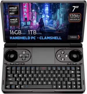 WEELIAO GPD Win Mini 2025 Handheld Gaming PC, 7" 120Hz FHD (1920×1080), AMD Ryzen 7 8840U 8-Core, 16GB RAM, Windows 11, USB4 40Gbps, Portable Gaming Laptop