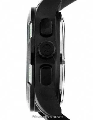 Wenger Mens LED Nomad Compass - Green & Black - Black Rubber Strap