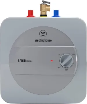 Westinghouse Electric Mini Tank Water Heater - 1.3 Gallon Point of Use Instant Hot Water 120V 1440W - Small Hot Water, Under Sink - Wall or Floor Mounted, Easy to Install, UL Listed