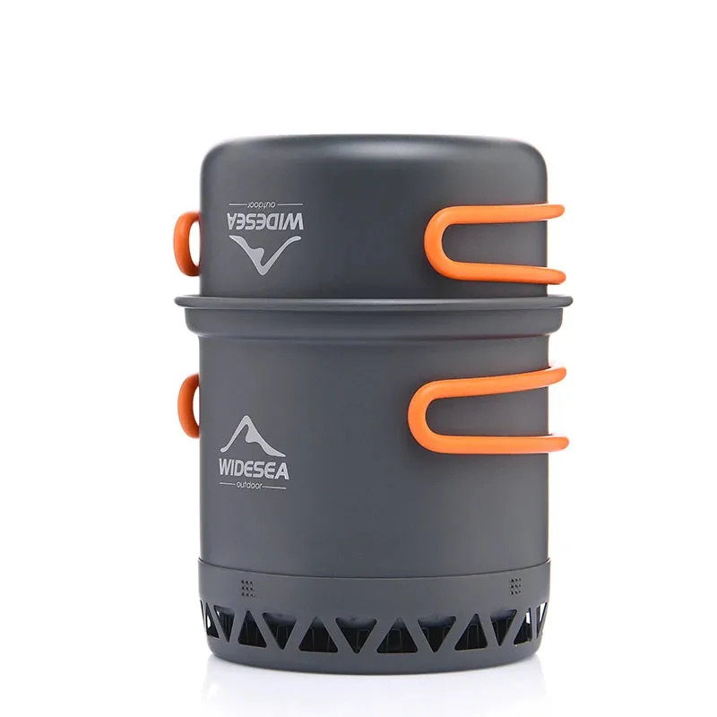 Widesea Camping Cookware Set – 1.3L/2.3L Outdoor Cooking Pot & Kettle for Hiking, Travel and Hunting
