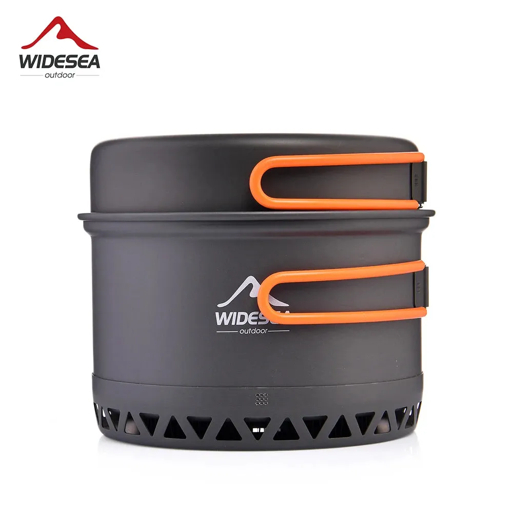 Widesea Camping Cookware Set – 1.3L/2.3L Outdoor Cooking Pot & Kettle for Hiking, Travel and Hunting
