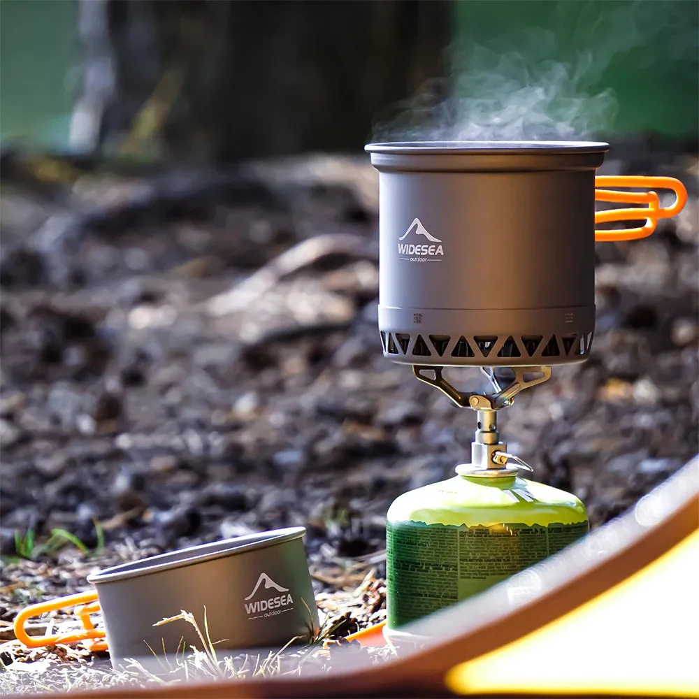 Widesea Camping Cookware Set – 1.3L/2.3L Outdoor Cooking Pot & Kettle for Hiking, Travel and Hunting