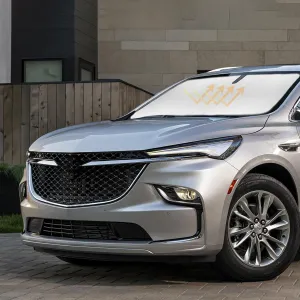 Windshield Sun Shade Sunshades for 2018-2023 2024 2025 Buick Enclave Windshield Cover Custom-fit for Enclave Accessories Foldable Front Window Shield Protect Car from Sun Rays Block Heat