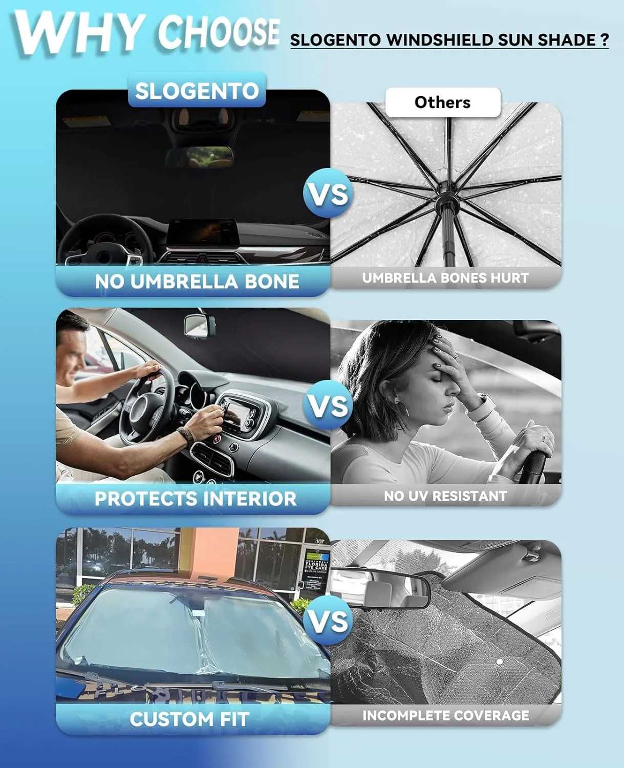 Windshield Sun Shade Sunshades for 2018-2023 2024 2025 Buick Enclave Windshield Cover Custom-fit for Enclave Accessories Foldable Front Window Shield Protect Car from Sun Rays Block Heat