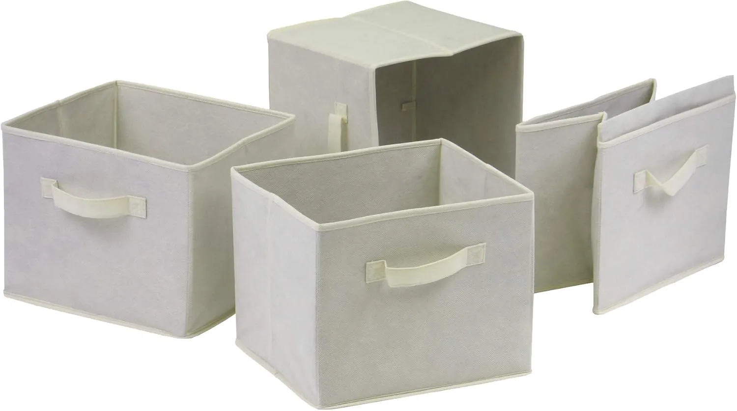 Winsome Verona Storage/Organization, 4 Small, Walnut/Beige