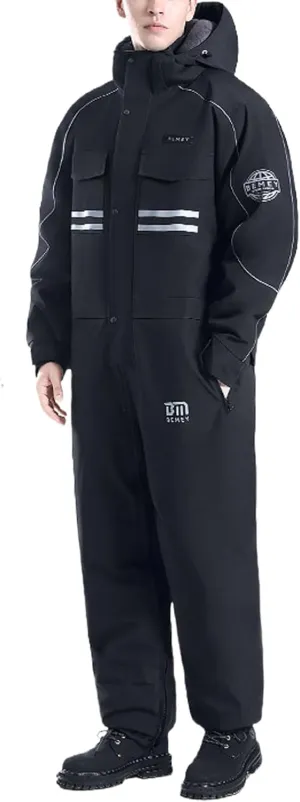 Winter Outdoor Riding Insulated Full-Body Suit, Overoles Para El Frío Para Hombre, Waterproof Snow Suit for Men and Woman