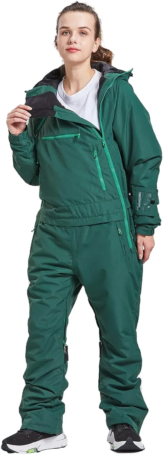 Womens One Pieces Ski Suits Jumpsuits Snowsuits Snowboard Winter Outdoor Waterproof Jackets