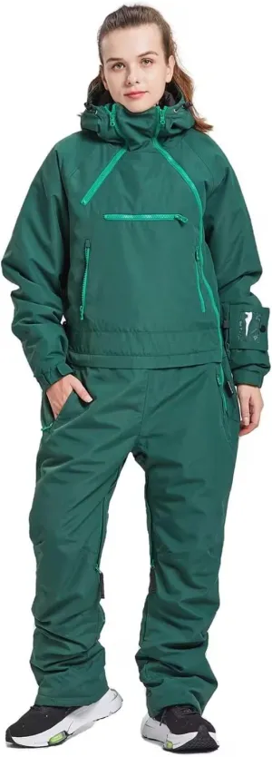 Womens One Pieces Ski Suits Jumpsuits Snowsuits Snowboard Winter Outdoor Waterproof Jackets