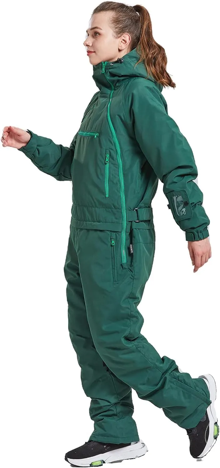 Womens One Pieces Ski Suits Jumpsuits Snowsuits Snowboard Winter Outdoor Waterproof Jackets