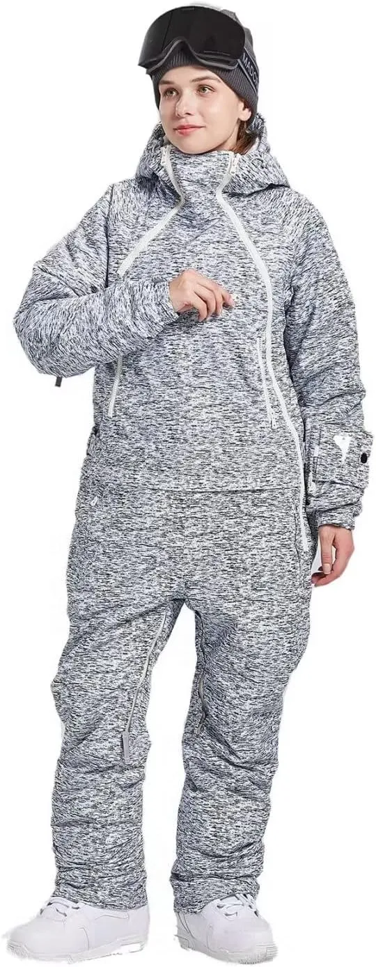 Womens One Pieces Ski Suits Jumpsuits Snowsuits Snowboard Winter Outdoor Waterproof Jackets