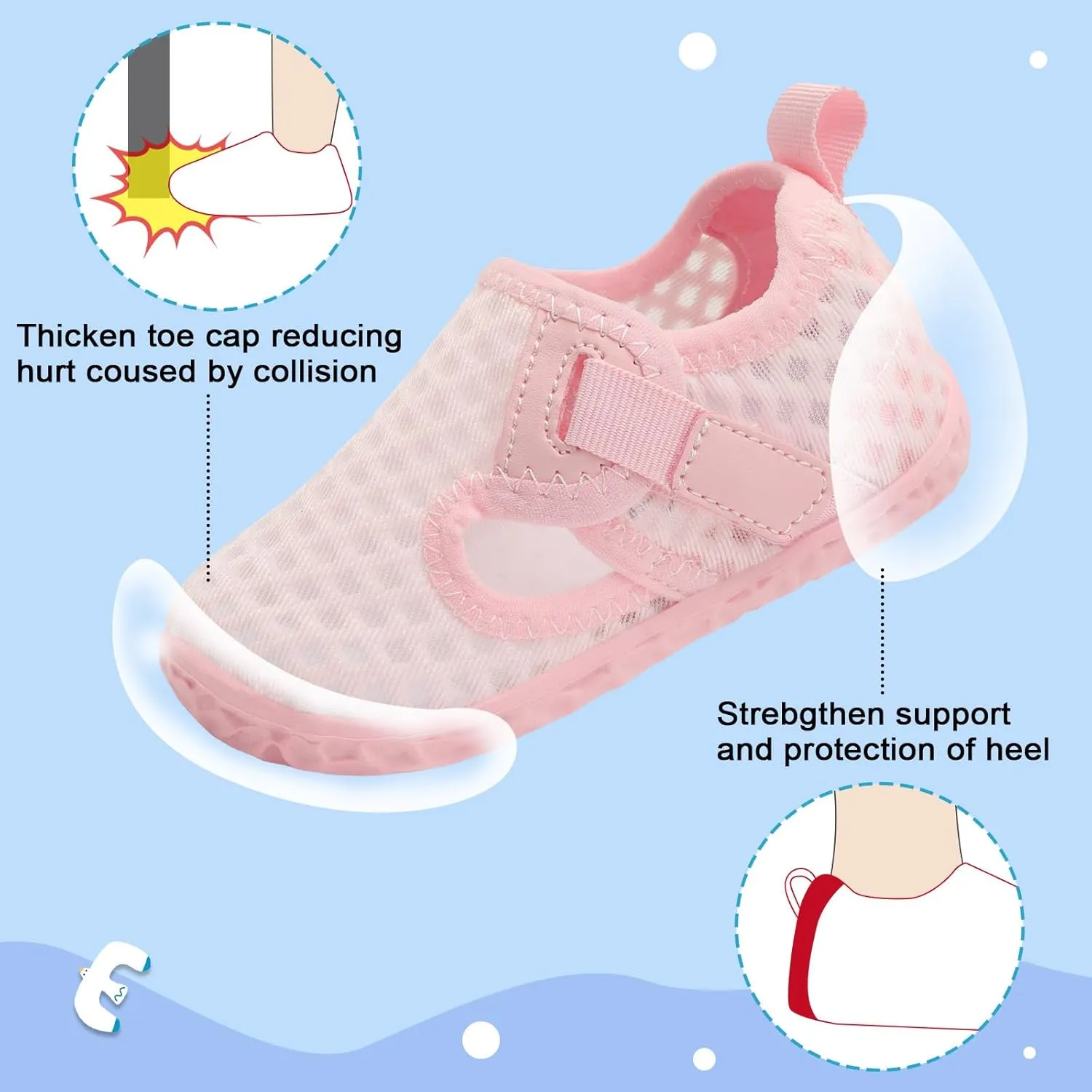 XIHALOOK Toddler Water Shoes for Boys Girls Kids Quick Dry Aqua Skin Barefoot for Beach Swim Pool River