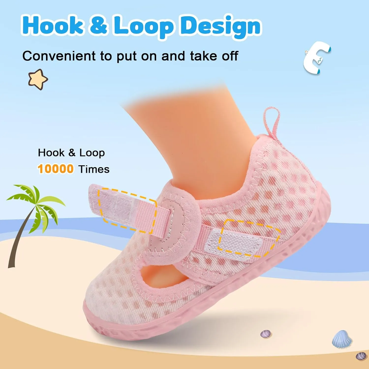 XIHALOOK Toddler Water Shoes for Boys Girls Kids Quick Dry Aqua Skin Barefoot for Beach Swim Pool River