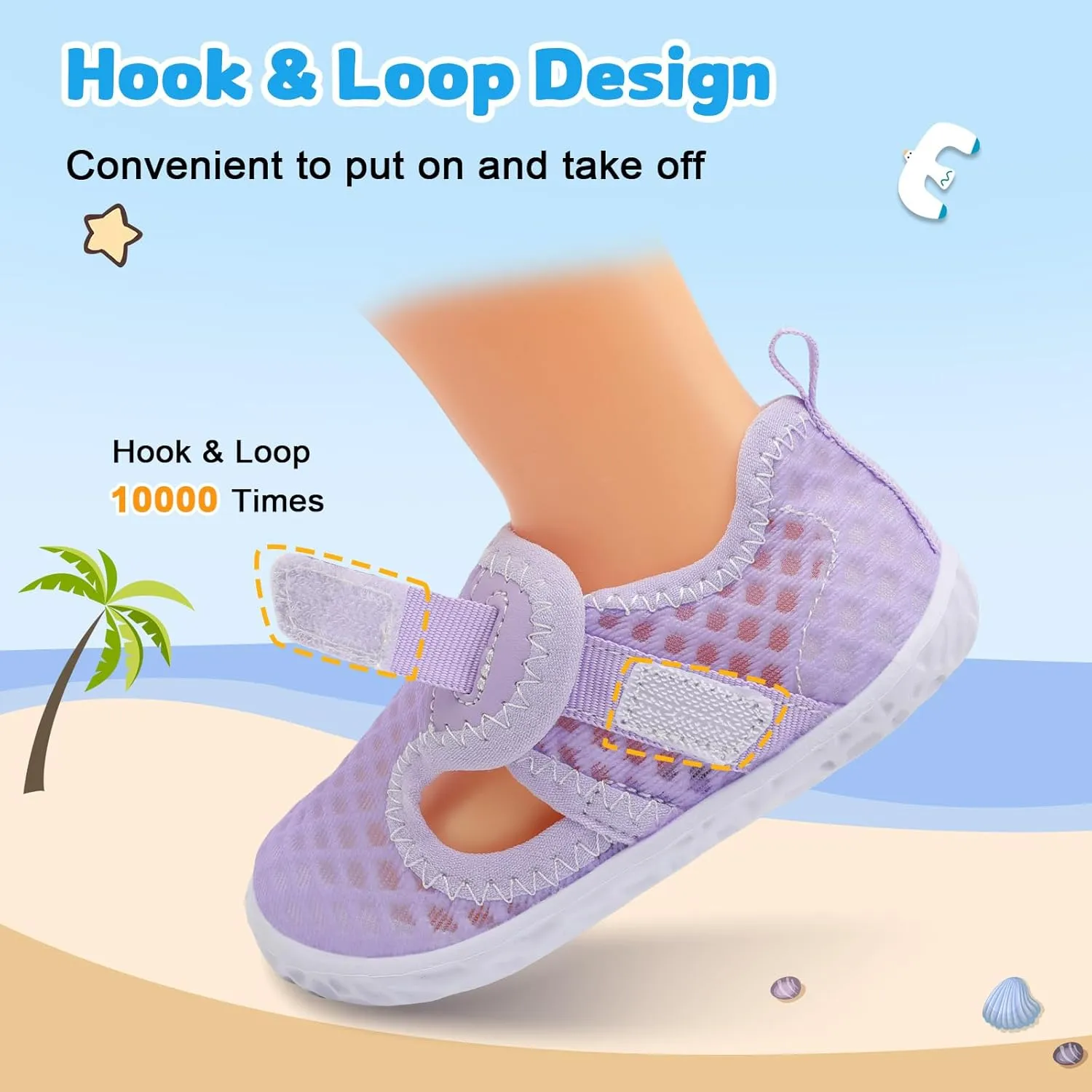 XIHALOOK Toddler Water Shoes for Boys Girls Kids Quick Dry Aqua Skin Barefoot for Beach Swim Pool River