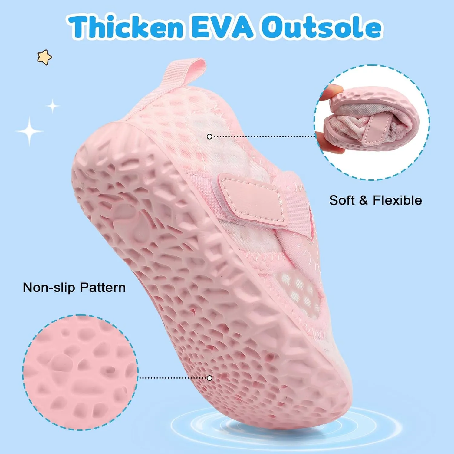 XIHALOOK Toddler Water Shoes for Boys Girls Kids Quick Dry Aqua Skin Barefoot for Beach Swim Pool River