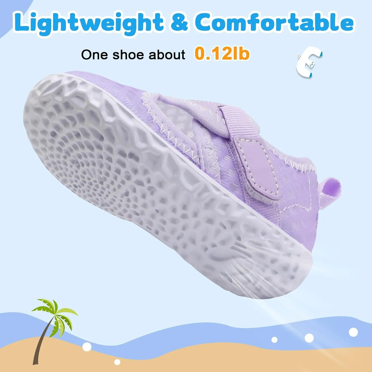 XIHALOOK Toddler Water Shoes for Boys Girls Kids Quick Dry Aqua Skin Barefoot for Beach Swim Pool River