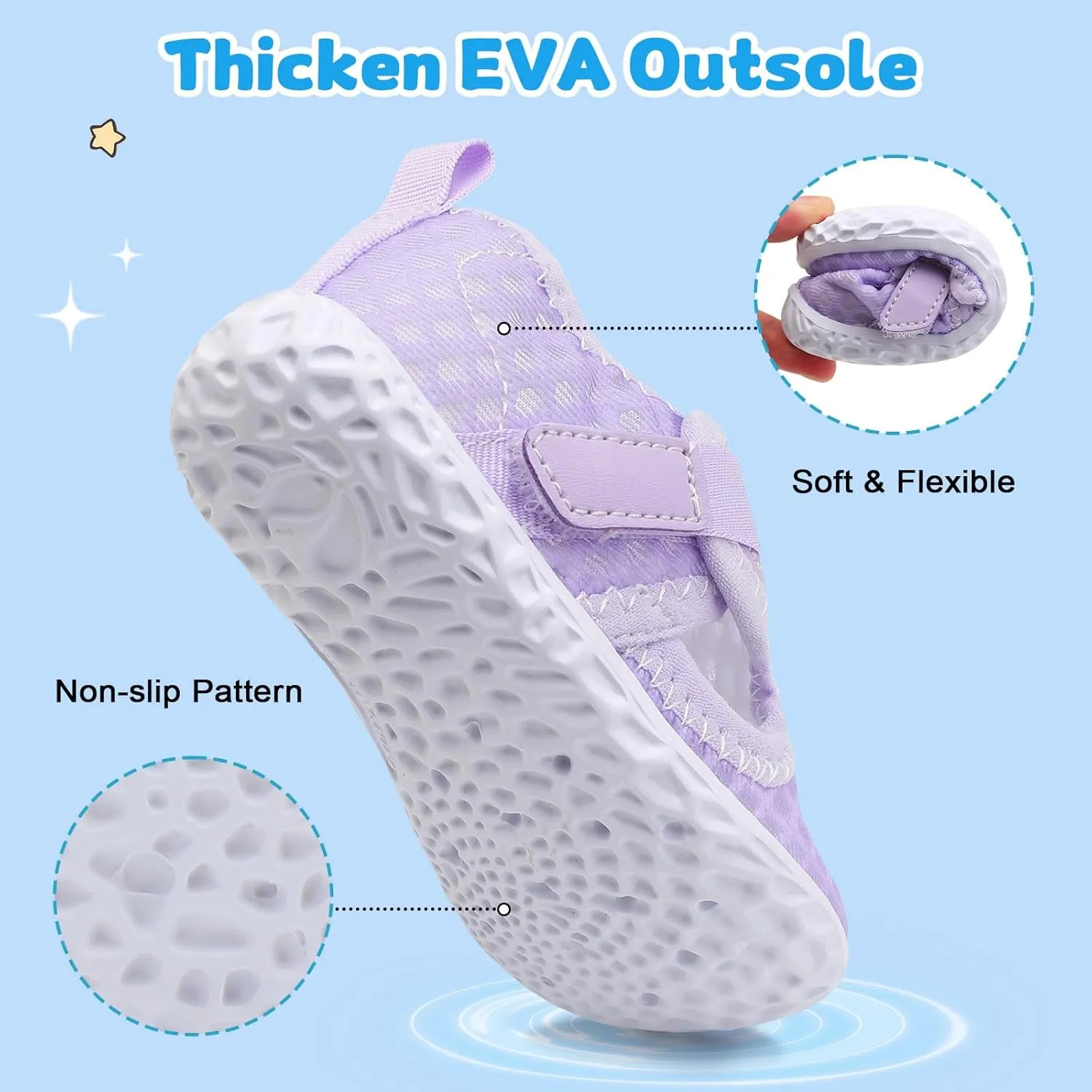 XIHALOOK Toddler Water Shoes for Boys Girls Kids Quick Dry Aqua Skin Barefoot for Beach Swim Pool River