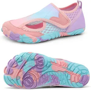 XIHALOOK Water Shoes for Kids Boys Girls Wide Toe Barefoot Quick Dry for Beach Swim Pool Surf Aqua Sports