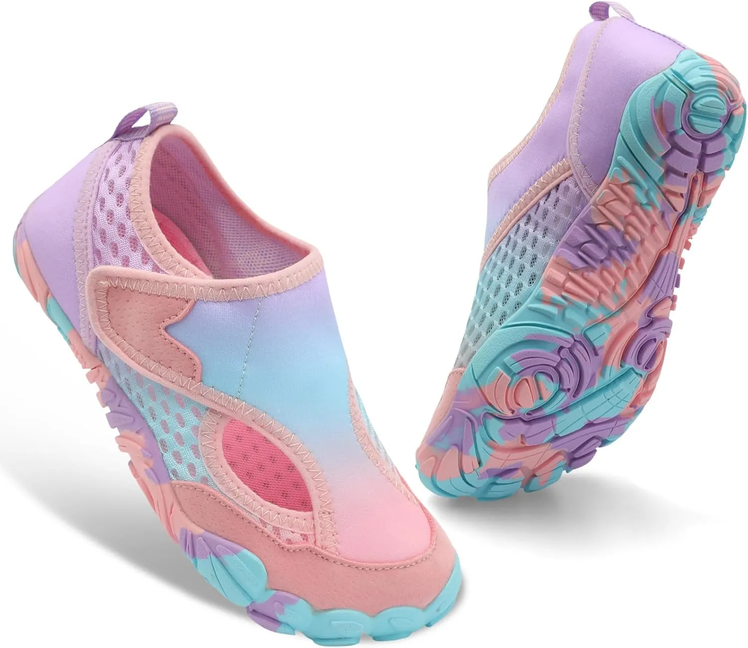 XIHALOOK Water Shoes for Kids Boys Girls Wide Toe Barefoot Quick Dry for Beach Swim Pool Surf Aqua Sports