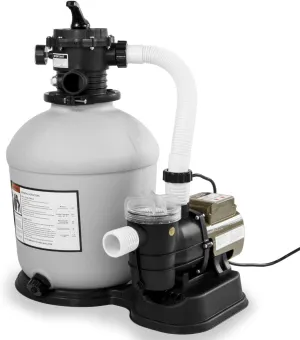 XtremepowerUS 3,100GPH Swimming Pool 16" Sand Filter 3/4 HP Pool Pump w/ Timer 15,000GAL Above Ground Pool Set