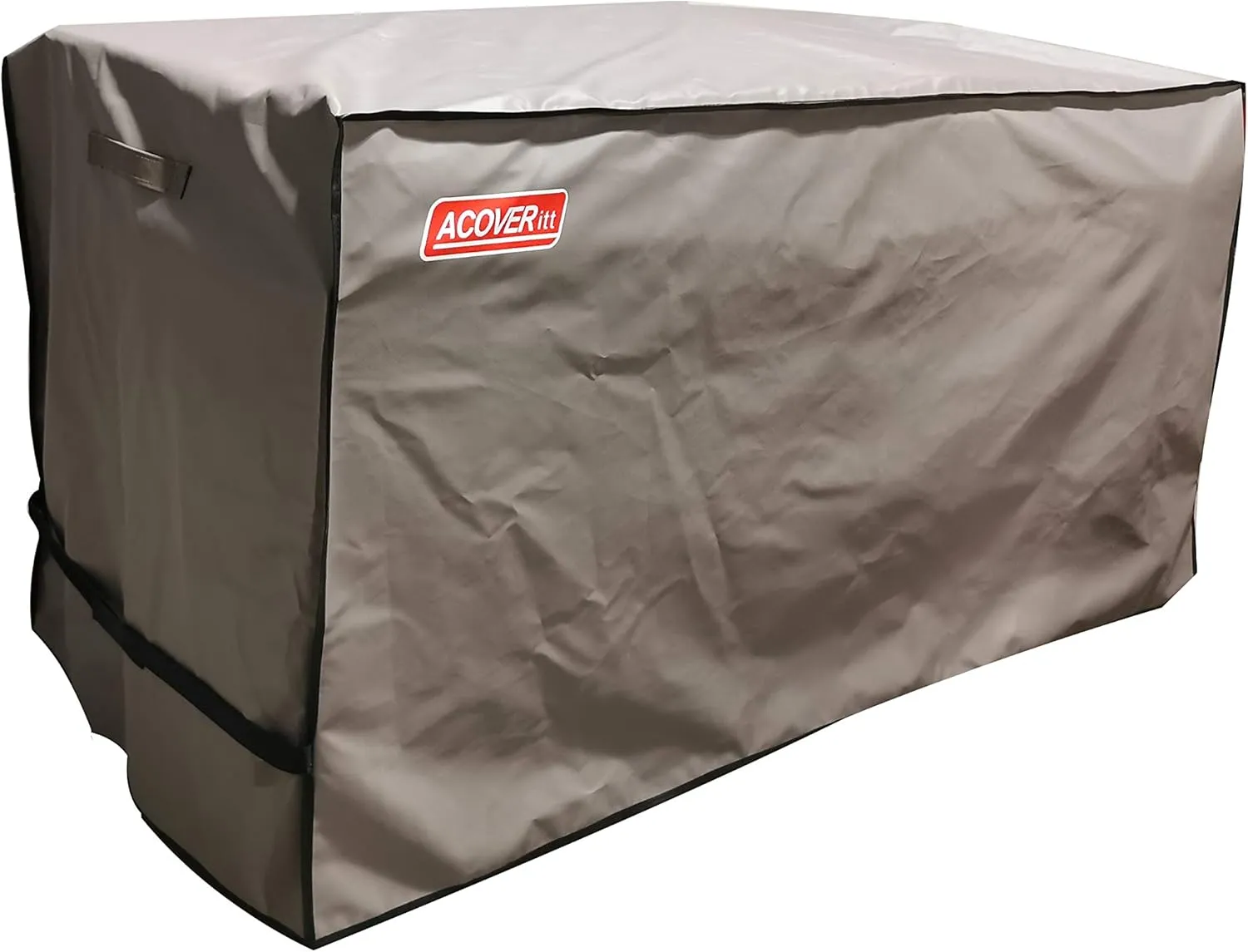 XXL Storage Box cover with Straps and Handles, Waterproof Heavy Duty Outdoor Furniture Winter Cover for Keter, Suncast Container (Deck Box Cover, 63"(L) 30"(D) 28.3"(H)) Brown