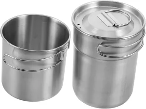 Yardwe 304 Stainless Steel Outdoor Hiking Collapsible Cup Beer Makers Mug Portable Handle
