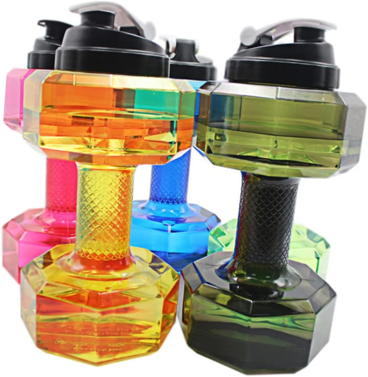 Yardwe Portable Sports Dumbbell Water Kettle Fashion Weightlifting Dumbbell Cup for Fitness Capacity Black