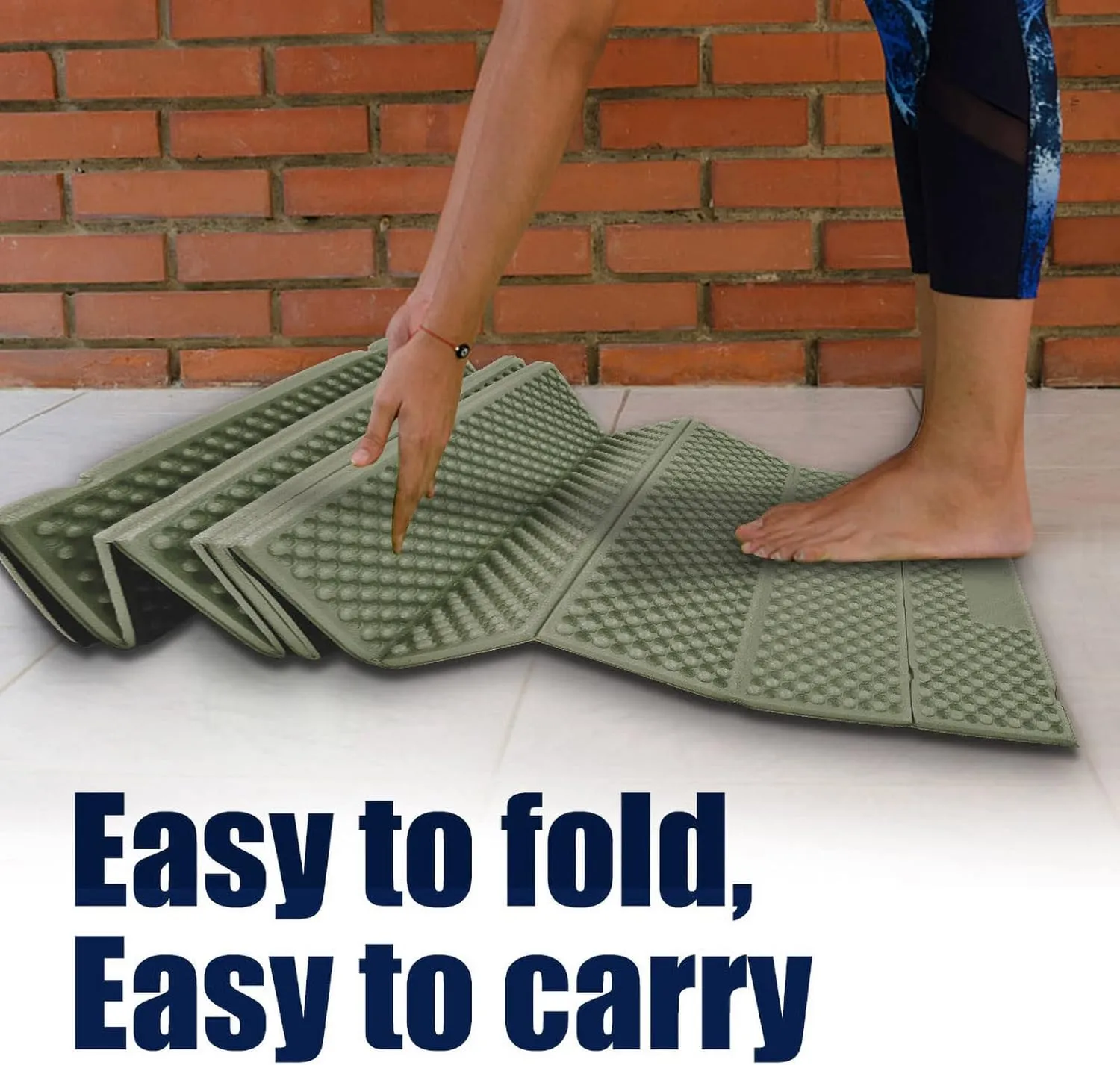 YOUTHINK Foldable Sleeping Pad, Soft Compact Cushion Universal Mattress for Beach Tent Fishing Hiking Backpacking Picnic