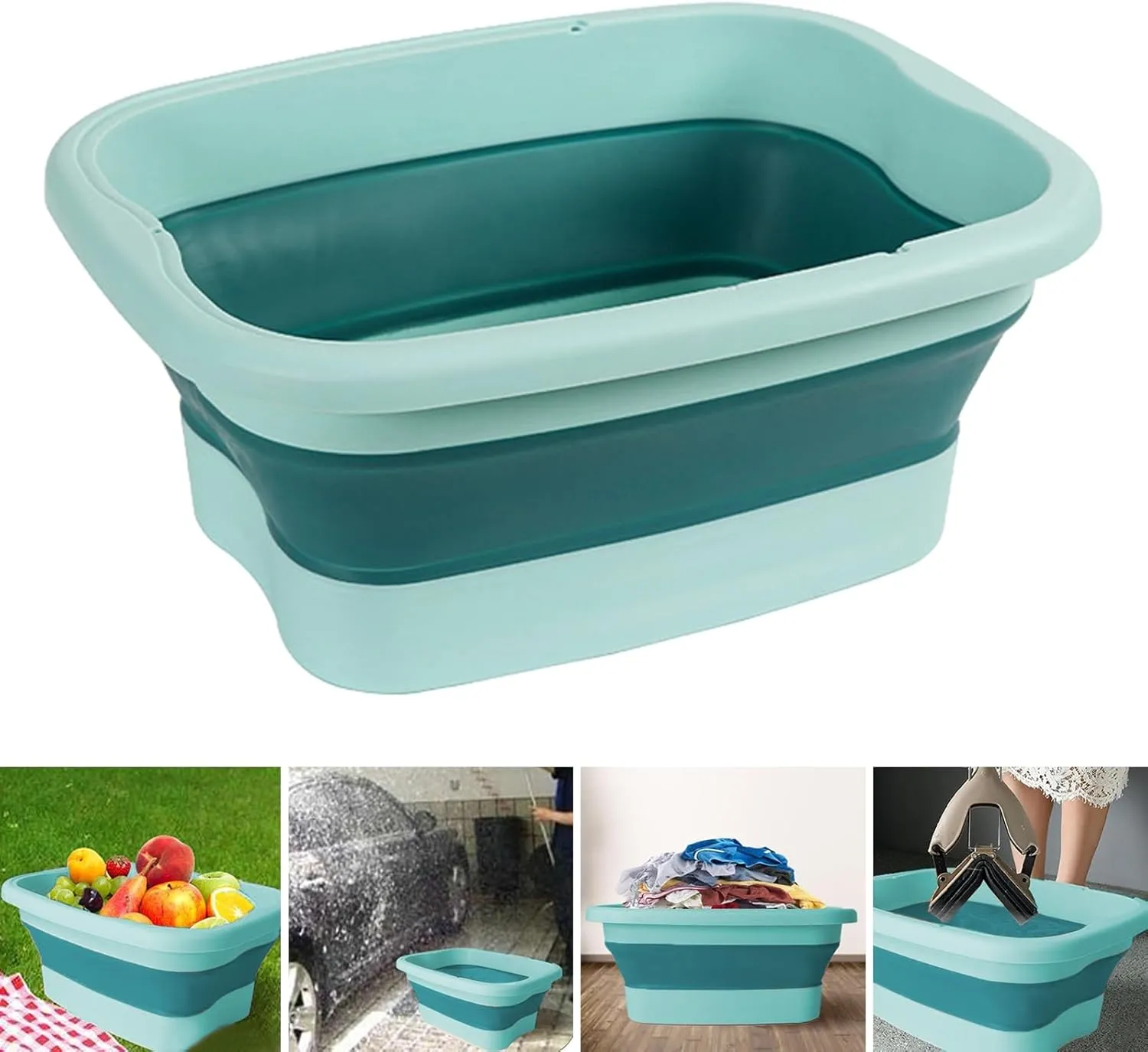 YOXIER Large Capacity Foot Bath Tub Foldable Plastic Footbath Tub for Camping Home Use Portable Swimming Pool Foot Bath Basin for Relaxing Soak Easy Storage Grey