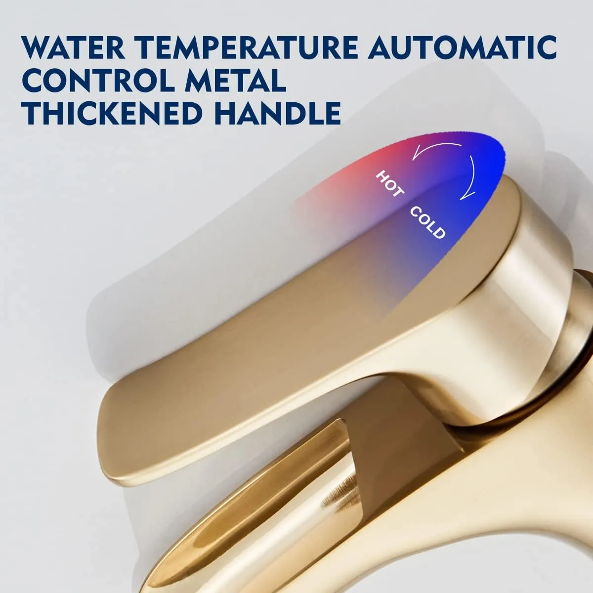 Yundoom Waterfall Bathroom Faucet - Brushed Gold, Single Handle, Pop Up Drain, Vanity Farmhouse Style
